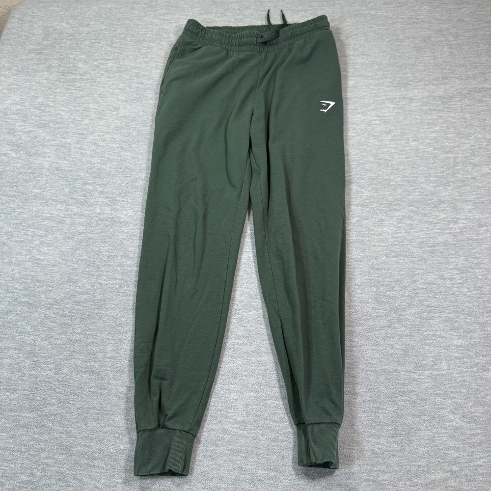Gymshark Joggers Men S Green Slim Fit Tapered Sweatpants Athletic Gym Logo